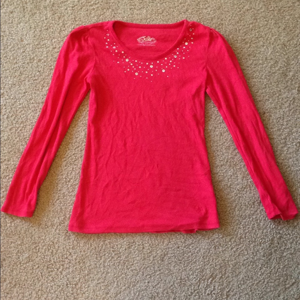 Justice Girls top with neckline jewels